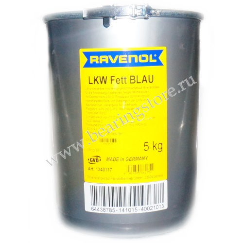 Смазка Ravenol LKWFett Blau 5кг синего цвета