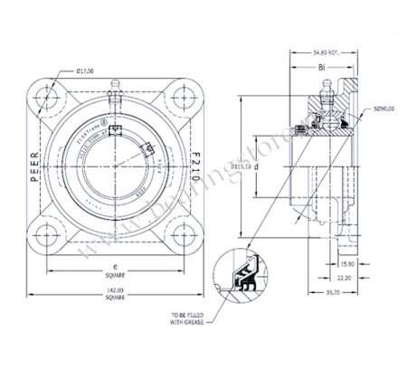 210 UCF XD-UCF210-50MM-OB-AP-TLSL-U207 PER.UCF210A-A подшипниковый узе PEER