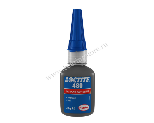 480 20G Клей моментальный, упрочнённый, термо/вибростойкий, черный LOCTITE